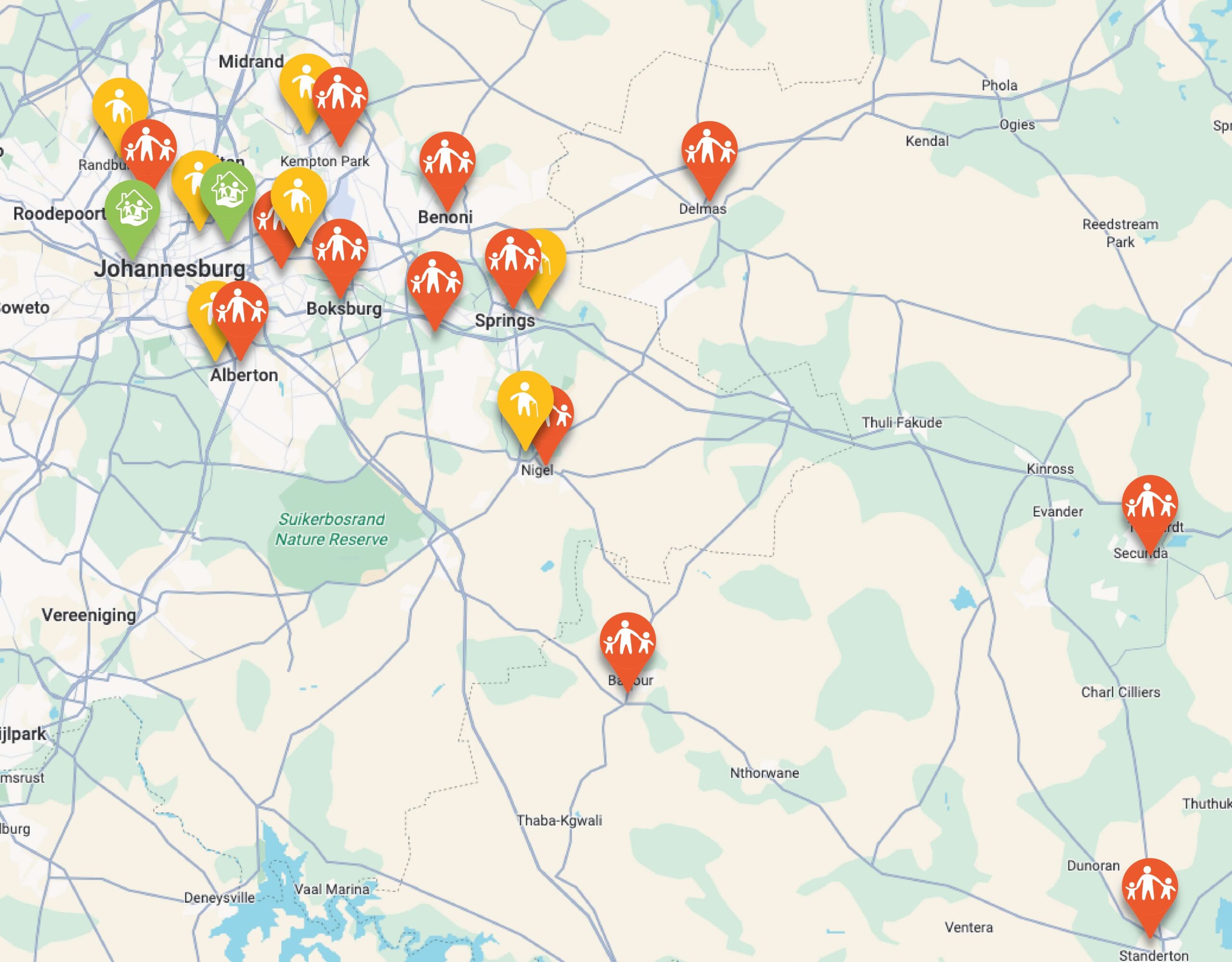 Tutela Locations Map